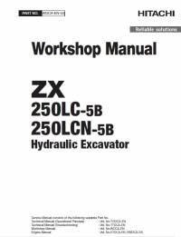 repair manual Hitachi Hydraulic Excavator ZX250LC-5B, ZX250LCN-5B Workshop Manual PDF