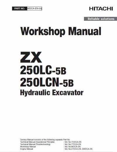 みらい出品ページ Hitachi Hydraulic Excavator ZX250LC(N)-5B Workshop PDF