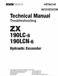 repair manual Hitachi Hydraulic Excavator ZX190LC-6, ZX190LCN-6 Troubleshooting Technical Manual PDF