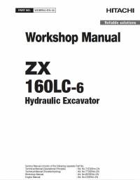 repair manual Hitachi Hydraulic Excavator ZX160LC-6 Workshop Manual PDF