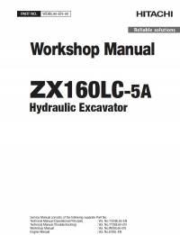 repair manual Hitachi Hydraulic Excavator ZX160LC-5A Workshop Manual PDF