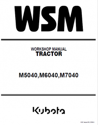 repair manual Kubota Tractor M5060/6040/7040 Workshop Manual PDF