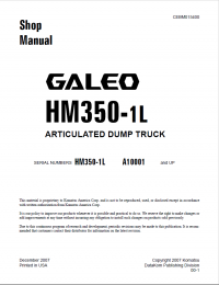 repair manual Komatsu HM350-1L Articulated Dump Truck Shop Manual PDF