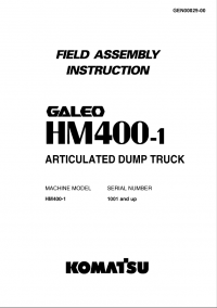 repair manual Komatsu Articulated Dump Truck HM400-1 Field Assembly Instruction PDF