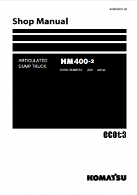 repair manual Komatsu Articulated Dump Truck HM400-2  Shop Manual PDF