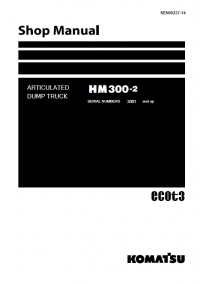 repair manual Komatsu Articulated HM300-2 Shop Manual PDF