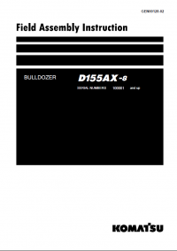 repair manual Komatsu Bulldozer D155AX-8 Field Assembly Instruction PDF