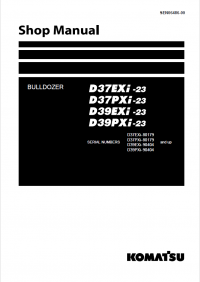repair manual Komatsu Bulldozer D37EXi/PXi-23, D39EXi/PXi-23 Shop Manual PDF