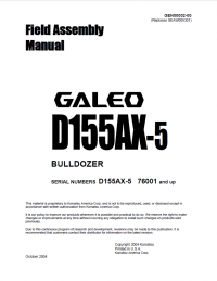 repair manual Komatsu Buldozer D155AX-5 Field Assembly Instruction PDF