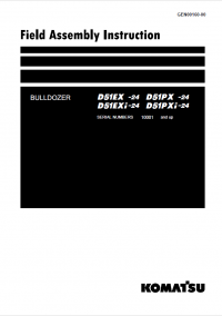 repair manual Komatsu D51EX-PX-24, D51EXi-PXi-24 Buldozer Field Assembly Instruction