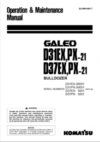 repair manual Komatsu D31EX, PX-21, D37EX, PX-21 Bulldozer Set of Operation and Maintenance Manuals PDF