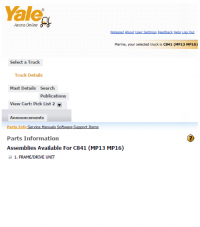 repair manual Yale Truck C841 (MP13 & MP16) PDF Parts & Service Manuals