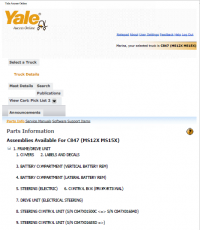 repair manual Yale Truck C847 (MS12X & MS15X) PDF Service Information