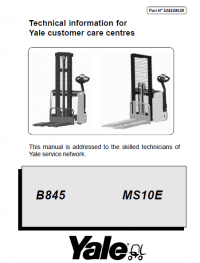 repair manual Yale Truck B845 (MS10E) PDF Set of Service Manuals