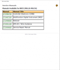 repair manual Yale Truck B855 (MS12S-MS15S) PDF Service Information