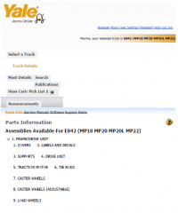 repair manual Yale Truck E842 (MP18 MP20 MP20L MP22) PDF Manuals