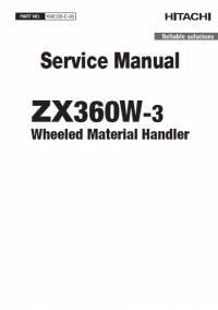 repair manual Hitachi Wheeled Material Handler ZX360W-3 Service Manual PDF