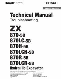 repair manual Hitachi Hydraulic Excavator ZX870(LC)-5B, ZX870(LC)H-5B, ZX870(LC)R-5B Troubleshooting PDF