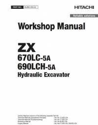 repair manual Hitachi Hydraulic Excavator ZX670LC-5A, ZX690LCH-5A Workshop Manual PDF