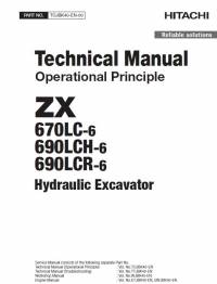 repair manual Hitachi Hydraulic Excavator ZX670LC-6, ZX690LCH-6, ZX690LCR-6 Operational Principle Technical Manual
