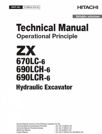 Hitachi ZX670LC-6, ZX690LCH/R-6 Operational Principle PDF