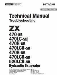 repair manual Hitachi Hydraulic Excavator ZX470-5B Series Troubleshooting Technical Manual PDF