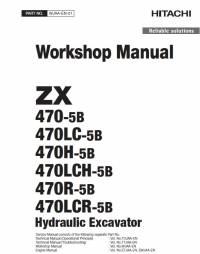 repair manual Hitachi Hydraulic Excavator ZX470-5B Series Workshop Manual PDF