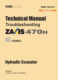 repair manual Hitachi Hydraulic Excavator ZX470H GI-Series Troubleshooting Technical Manual PDF