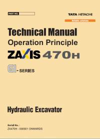 repair manual Hitachi Hydraulic Excavator ZX470H GI-Series Operational Principle Technical Manual PDF