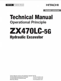 repair manual Hitachi Hydraulic Excavator ZX470LC-5G Operational Principle Technical Manual PDF