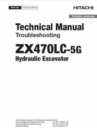 repair manual Hitachi Hydraulic Excavator ZX470LC-5G Troubleshooting Technical Manual PDF