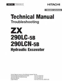 repair manual Hitachi Hydraulic Excavator ZX290LC-5B, ZX290LCN-5B Troubleshooting Technical Manual PDF