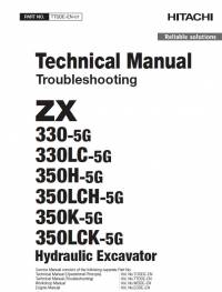 repair manual Hitachi Hydraulic Excavator ZX330(LC)-5G, ZX350LC(H)-5G, 350(LC)K-5G Troubleshooting Technical PDF