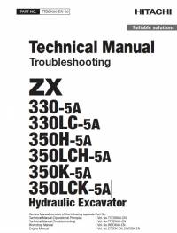 repair manual Hitachi Hydraulic Excavator ZX330(LC)-5A, ZX350(LC)H-5A, ZX350(LC)K-5A Troubleshooting Technical PDF