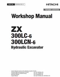 repair manual Hitachi Hydraulic Excavator ZX300LC-6, ZX300LCN-6 Workshop Manual PDF