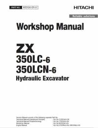 repair manual Hitachi Hydraulic Excavator ZX350LC-6, ZX350LCN-6 Workshop Manual PDF
