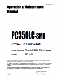 repair manual Komatsu Hydraulic Excavator PC350LC-8M0 Operation & Maintenance Manual PDF