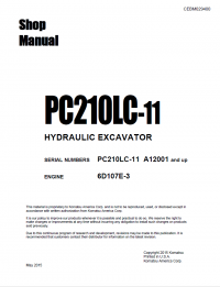 repair manual Komatsu PC210LC-10 Hydraulic Excavator Set of Shop Manuals PDF