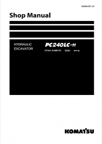 repair manual Komatsu Hydraulic Excavator PC240LC-11 Set of Shop Manuals PDF