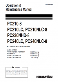 repair manual Komatsu Hydraulic Excavator PC210-8, PC210LC/NLC-8, PC230NHD-8, PC240LC/NLC-8 Set of Manuals PDF