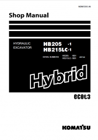 repair manual Komatsu Hydraulic Excavator HB205-1, HB215LC-1 Shop Manual PDF