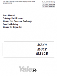 repair manual Yale Truck B846 MS10/MS12/MS14/MS16 PDF Service Information