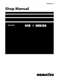 repair manual Komatsu Engine 95E-7 Series Shop Manual PDF
