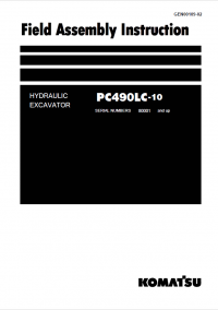 repair manual Komatsu Hydraulic Excavator PC490LC-10 Field Assembly Instruction PDF