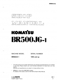 repair manual Komatsu BR500JG-1 Machine Model Shop Manual PDF