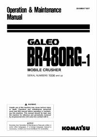 repair manual Komatsu Machine Model BR480RG-1 Operation and Maintenance Manual PDF
