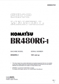 repair manual Komatsu Machine Model BR480RG-1 Shop Manual PDF