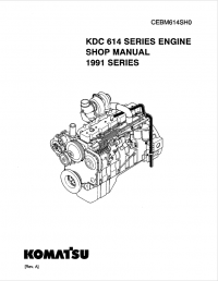 repair manual Komatsu KDC 614 Series Engine Shop Manual PDF