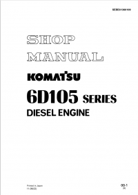 repair manual Komatsu Engine 6D105 Series Shop Manual PDF
