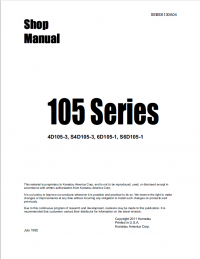 repair manual Komatsu Engine 105 Series Shop Manual PDF
